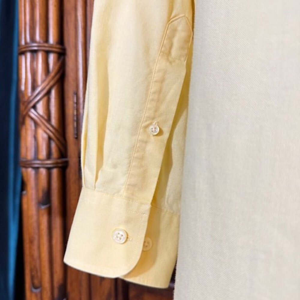 Nautica Yellow 100% Cotton Logo Pocket Button Down Shirt - Picture 8 of 11